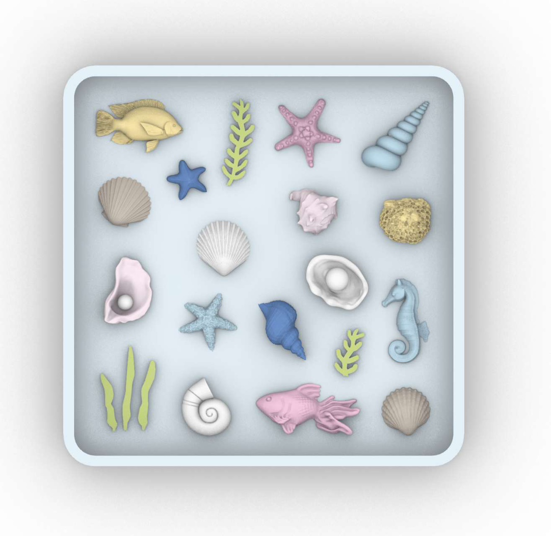 Silicone Mold Ocean - 3D Oceaanaccessoires Harsgietvorm Siliconen mal Accessoires