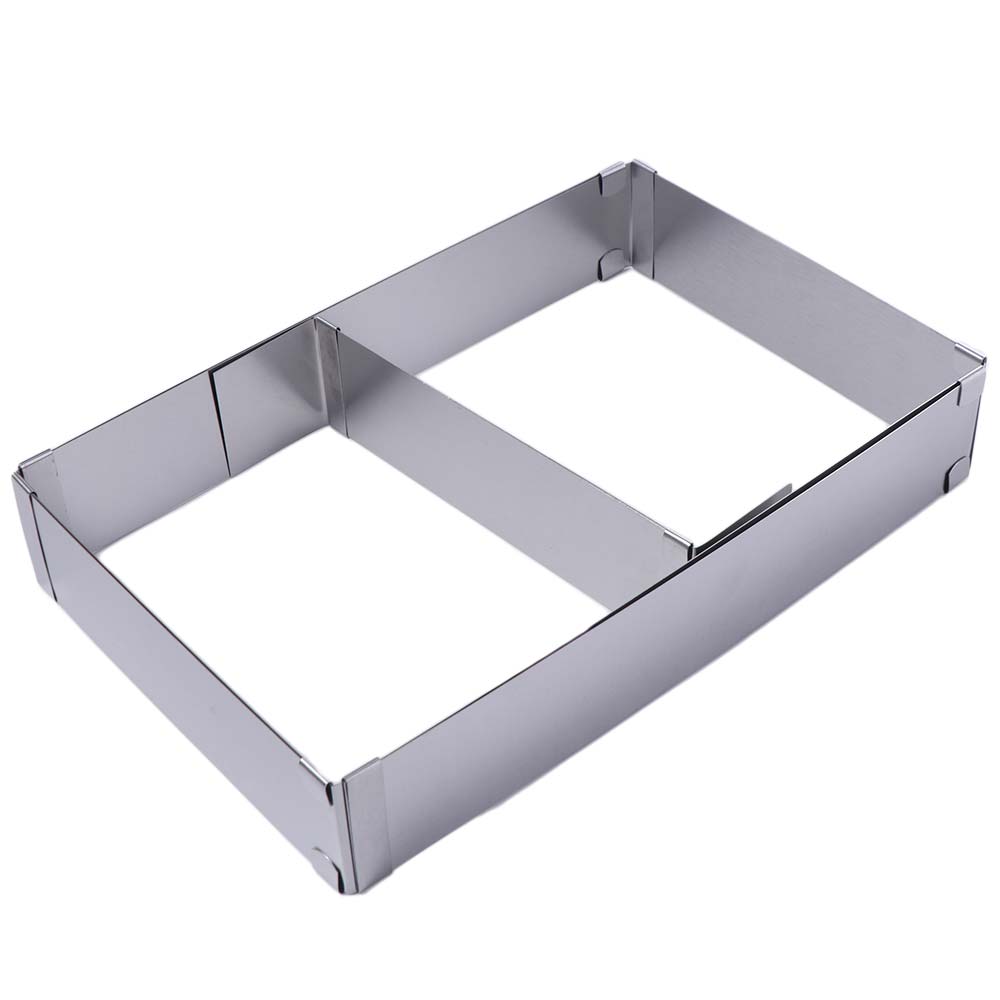 Tray Mold Rectangle - Roestvrij staal verstelbare mousse cakering intrekbare