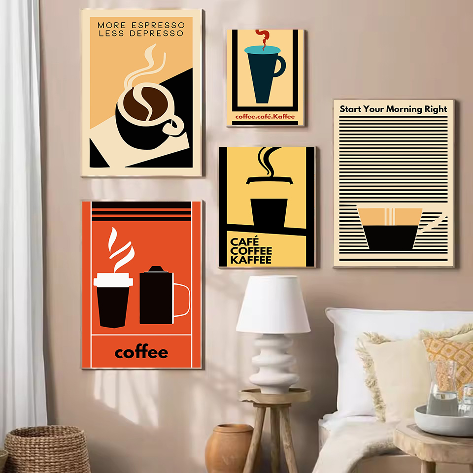 Resin Art Quotes - Retro minimalistische grappige koffiecitaten meer espresso
