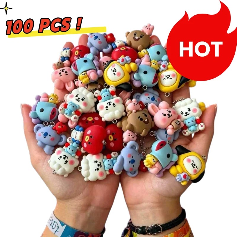 Resin Art Hanging - 7 stks BT21 Hars Cartoon Charm