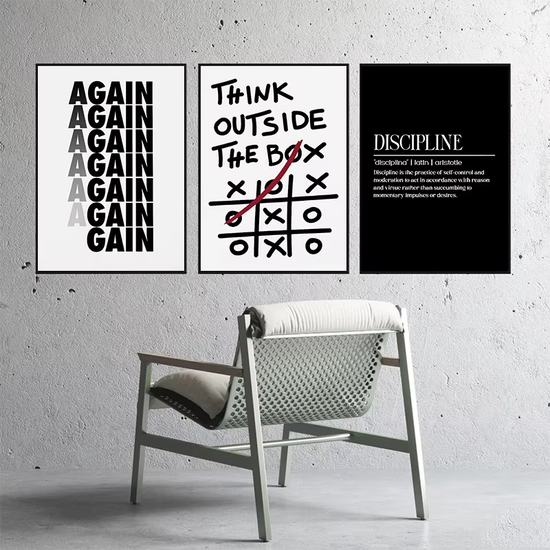 Resin Art Quotes - Moderne Motiverende Citaten Inspirerende Discipline Kunstposter