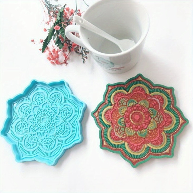 Resin Art Tool Kit - Mandala Coaster Siliconen Mal Ronde Lade