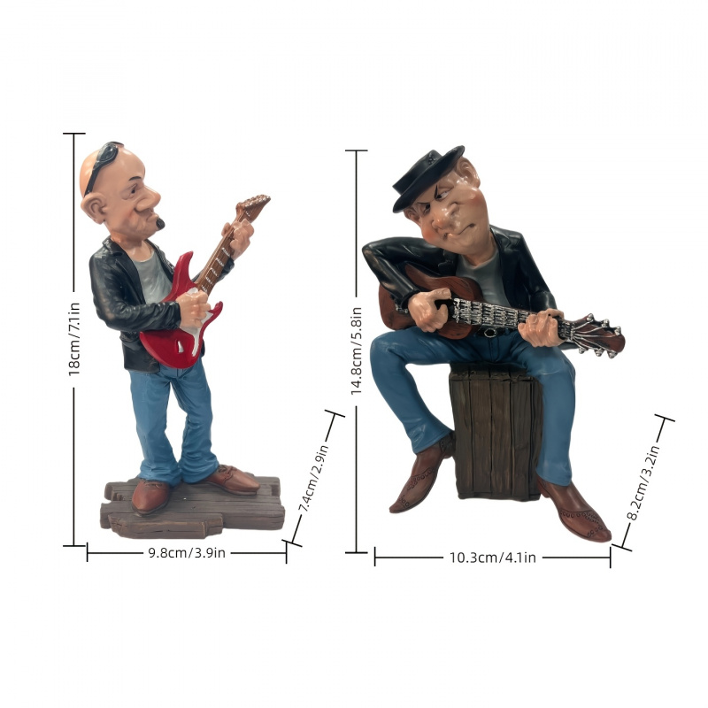 Grillig gitaristenbeeldje, han - Resin Art Decoration Items recensie en prijs