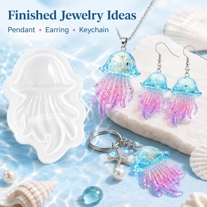 2 sets kwallenharsmallen, sili - Silicone Mold Ocean recensie en prijs