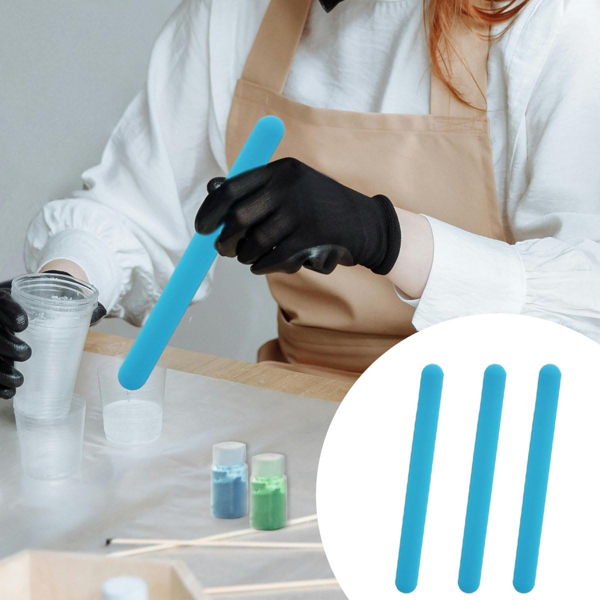 4 stuks siliconen roerstaafjes - Resin Art Tool Kit recensie en prijs