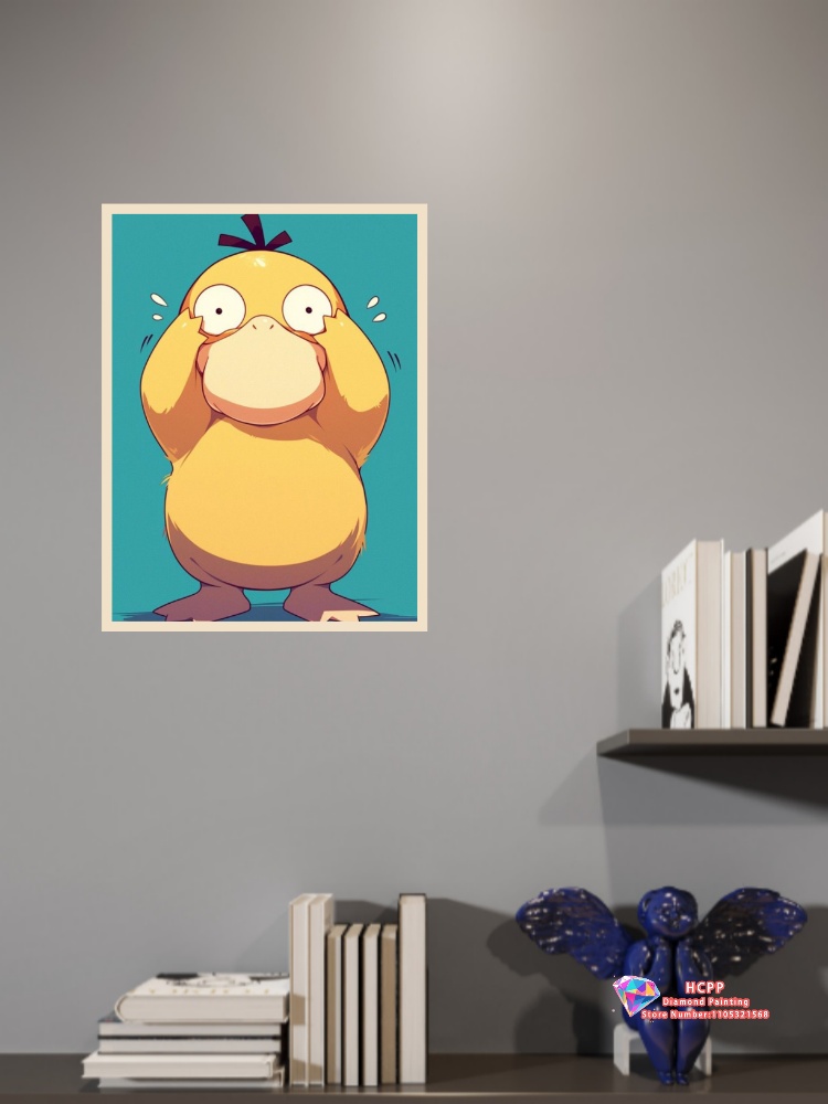 1pc frameloze Psyduck Cartoon  - Resin Art On Wall recensie en prijs